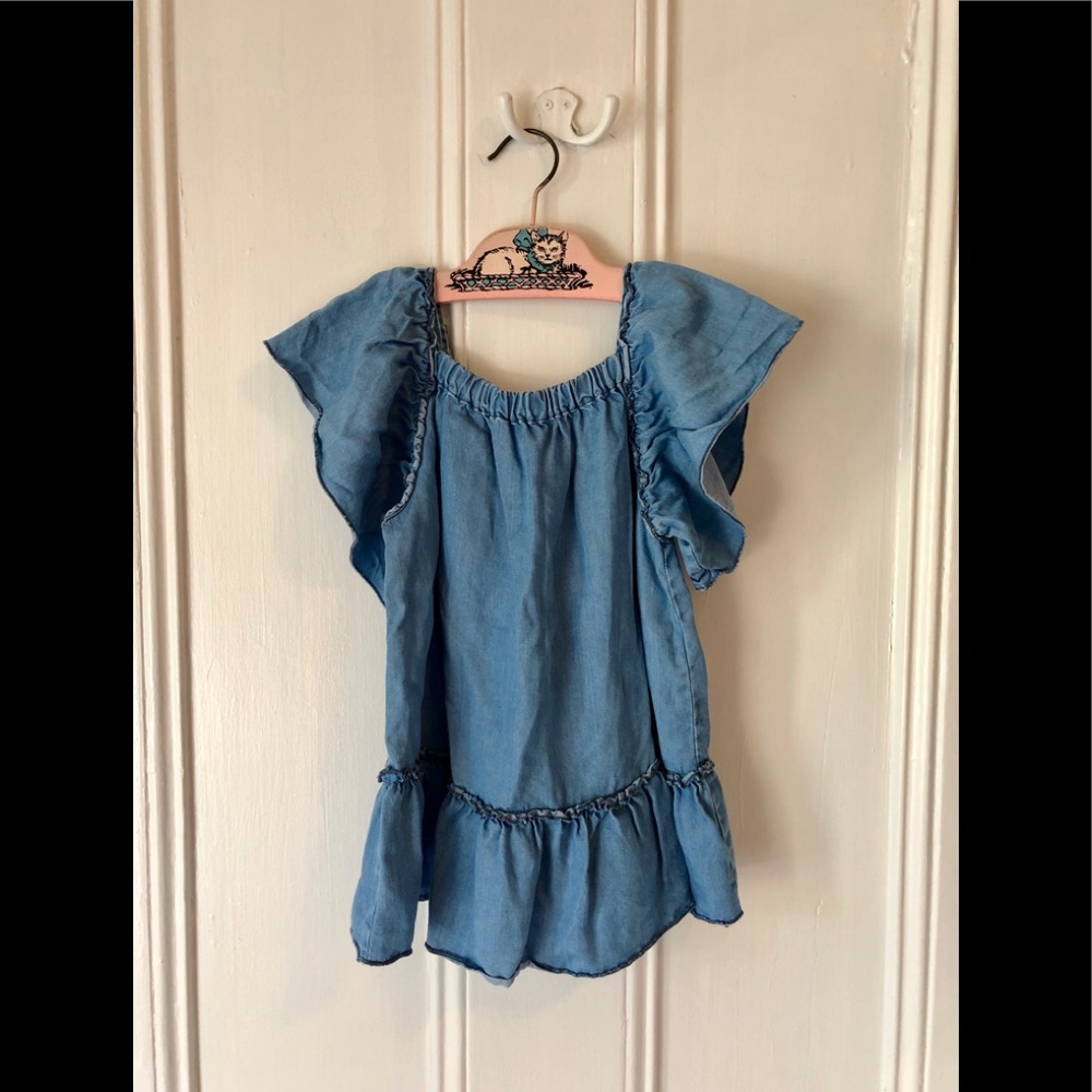 Zara Boho Denim Dress Sz18-24M💙⚡️